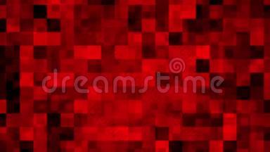 动画红色方块图案背景-4K